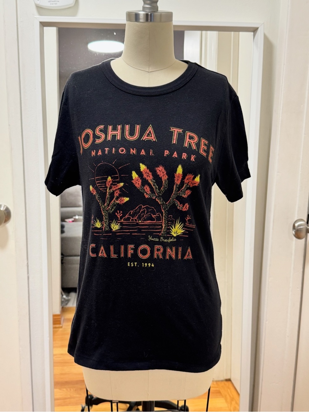 Black Lightweight Knit Joshua Tree Tee